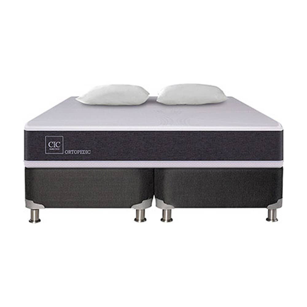 Box Spring Cic New Ortopedic B5 / King / Base Dividida + 2 Almohadas image number 5.0