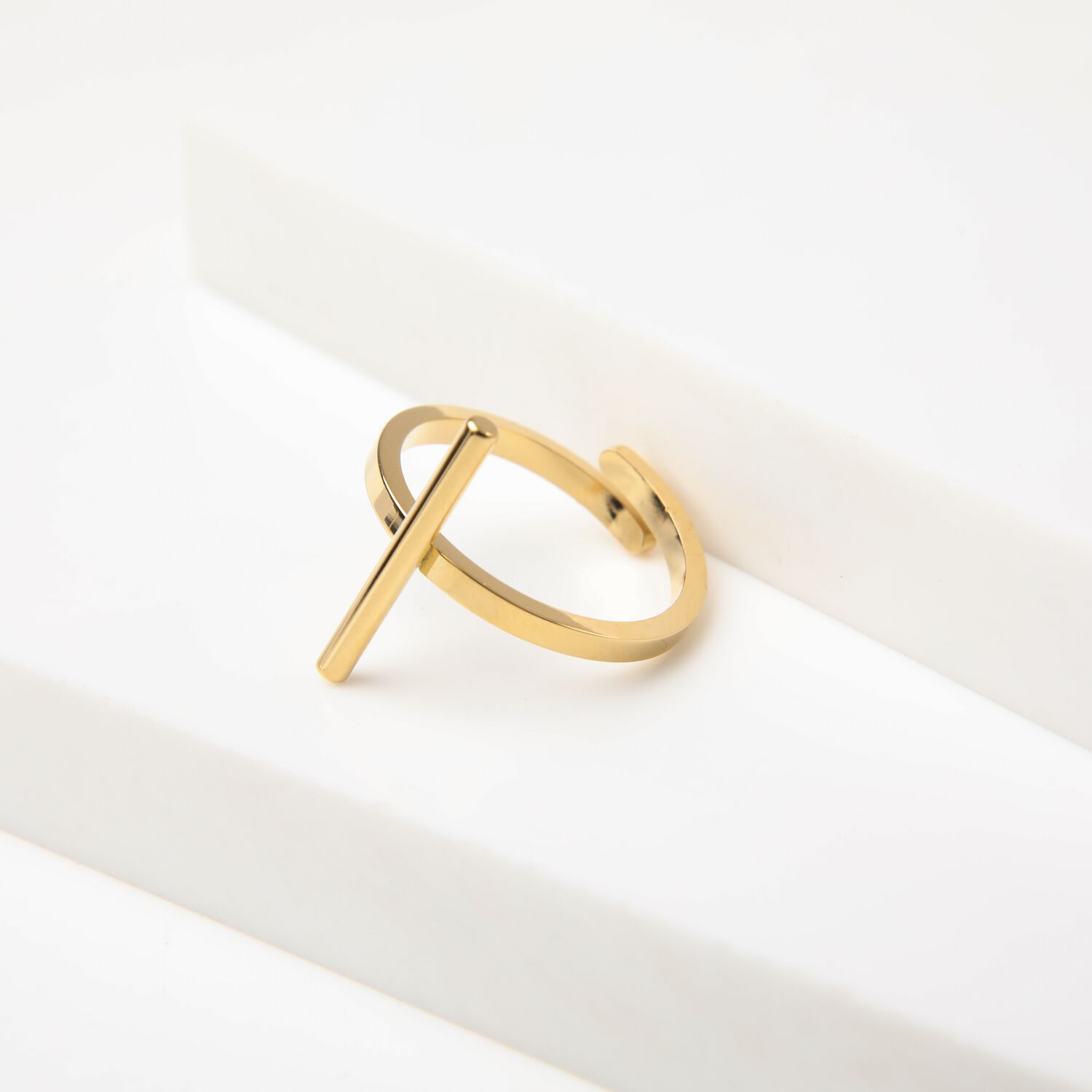 Anillo 19v69 Dorado Mujer Str256 image number 0.0