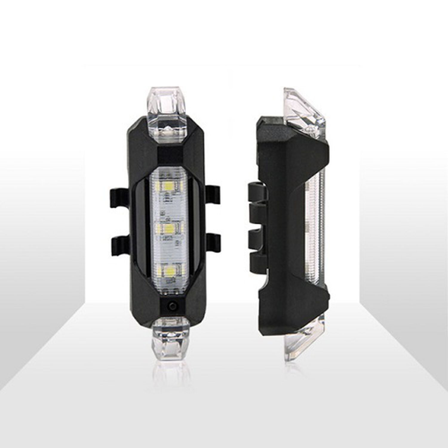 Luz Linterna Led Bicicleta Luz Trasera Lateral Frontal Roja Recargable image number 3.0