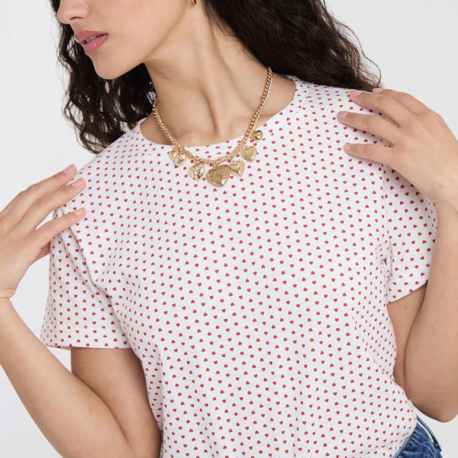 Polera Microprint Manga Corta Cuello Redondo Mujer Freedom image number 4.0