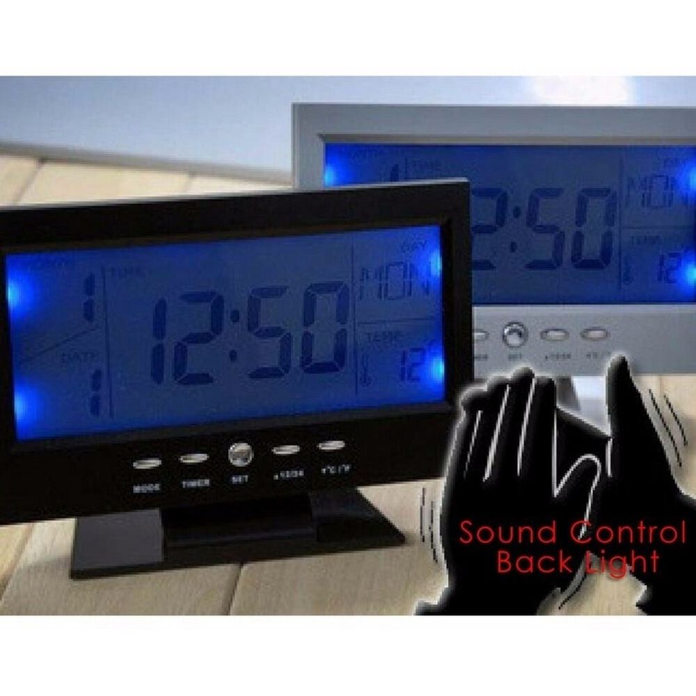Reloj Despertador Digital Lcd Control Voz Ds-8082 image number 2.0