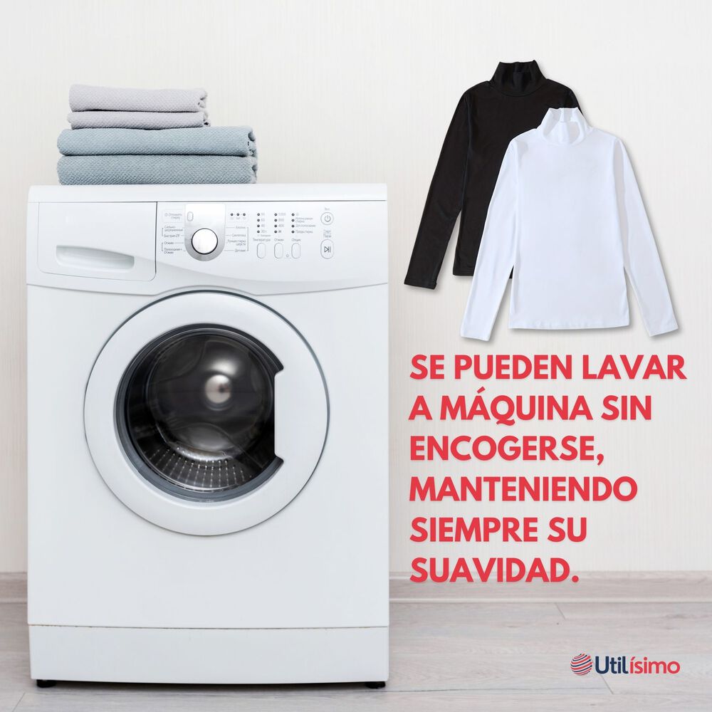 Pack 6 Camisetas Polera Polar Manga Larga Niño Primera Capa Blanco Negro image number 5.0