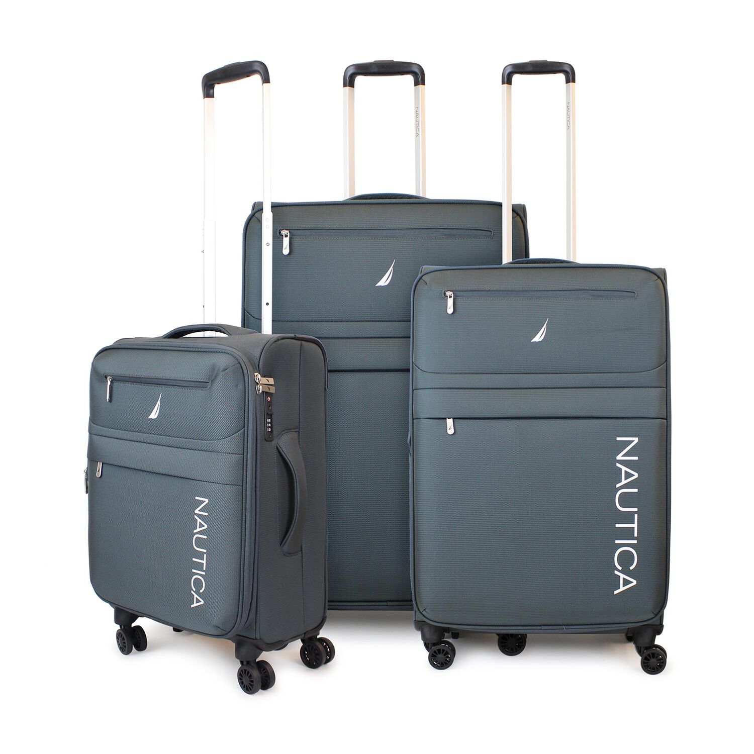 Set De 3 Maletas Blandas S+m+l Nautica Munich Gris image number 0.0