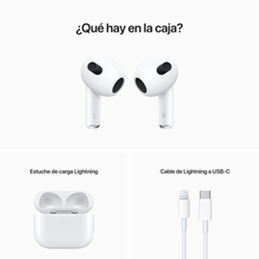 Apple Airpods 3era Generación Con Estuche De Carga Lightning - Blanco image number 2.0