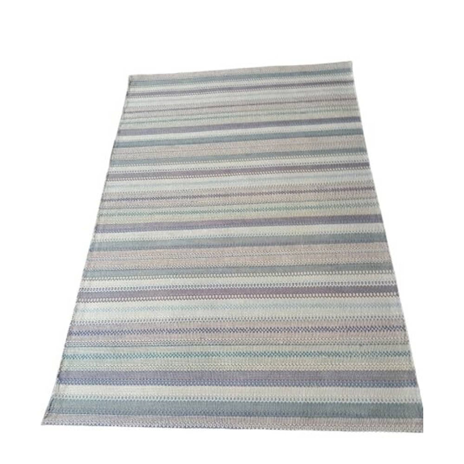 Alfombra Kelim Mediana Azul image number 2.0