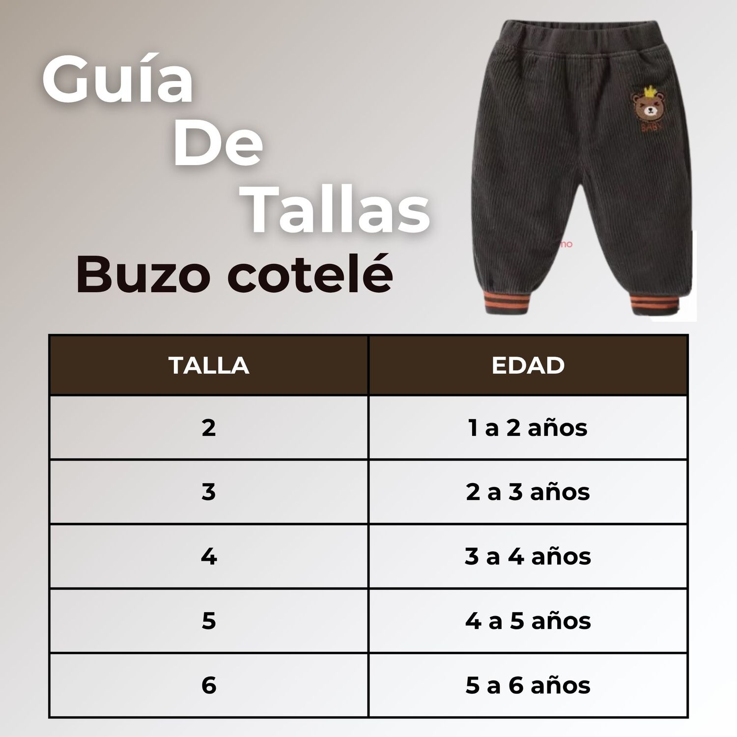 Buzo Cotel&eacute; Beb&eacute; Ni&ntilde;o Forrado En Polar Pantal&oacute;n Gris image number 2.0