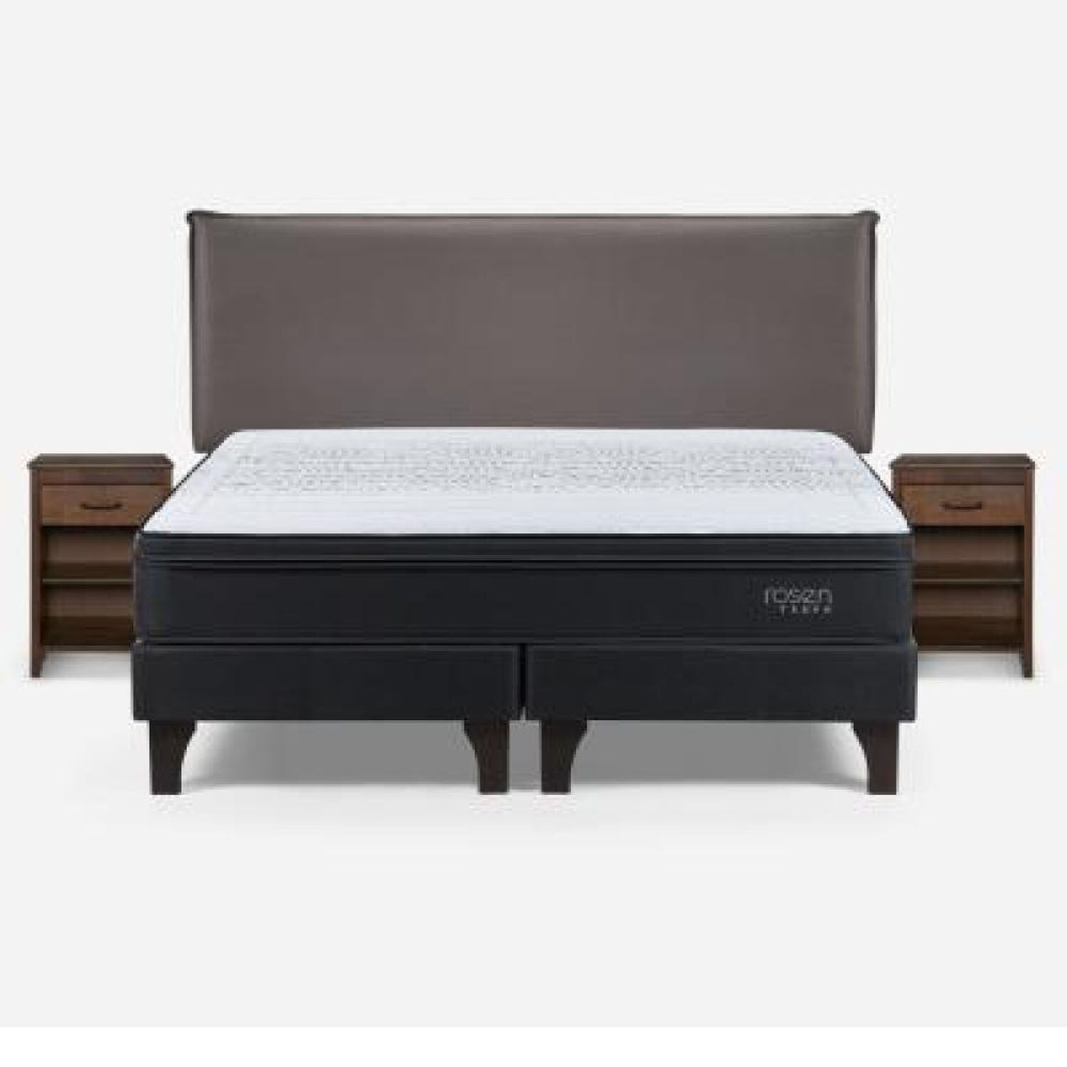 Cama Europea Rosen Tempo / King / Base Dividida  + Set Maderas Maurice Chocolate image number 6.0