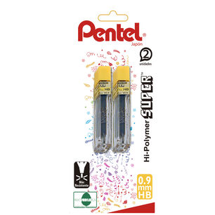 Set 2 Tubos Minas 0.9mm Hb Pentel
