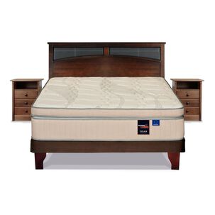 Cama Europea Flex Máximo Cobre / 2 Plazas / Base Normal + Set De Maderas
