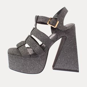 Sandalia Plataforma Gris V&iacute;a Franca Art. 5lxn445agrey