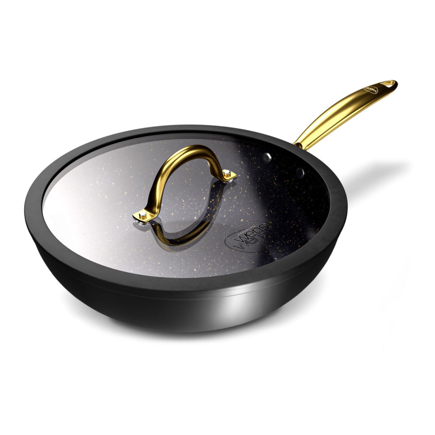 Wok Wens Golden Series 28cm Acero Inoxidable Tapa De Vidrio image number 0.0