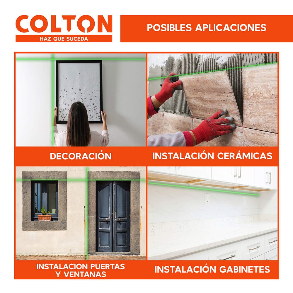 Nivel L&aacute;ser 16 L&iacute;neas Colton Auto + 2 Bater&iacute;as + Tr&iacute;pode image number 6.0