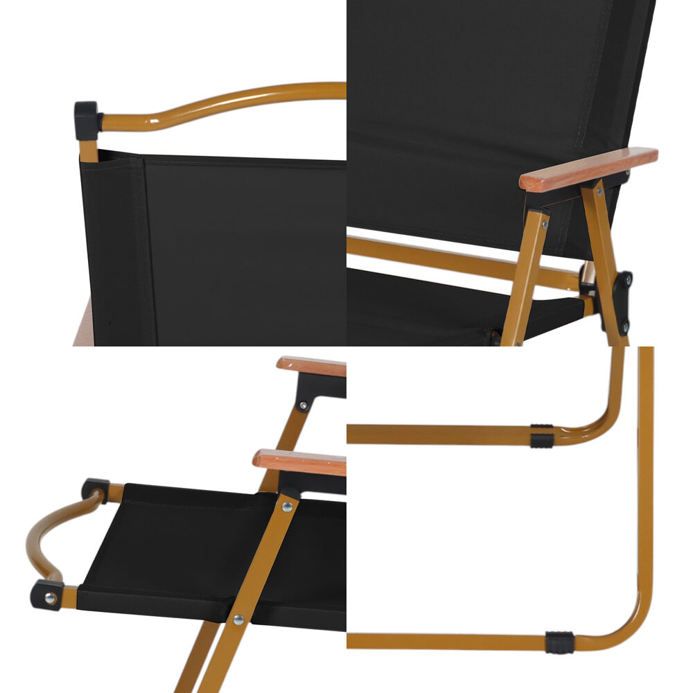 Silla Plegable Camping Reclinable Calafquén Negro image number 4.0