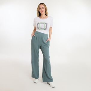 Polera Lisa Manga Corta Cuello Redondo Mujer Geeps