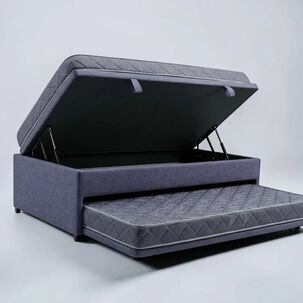 Cama Nido Ba&uacute;l Triple 1.5 Plaza - 200 Cm Arriba / 190 Cm Abajo + Colch&oacute;n Ideal