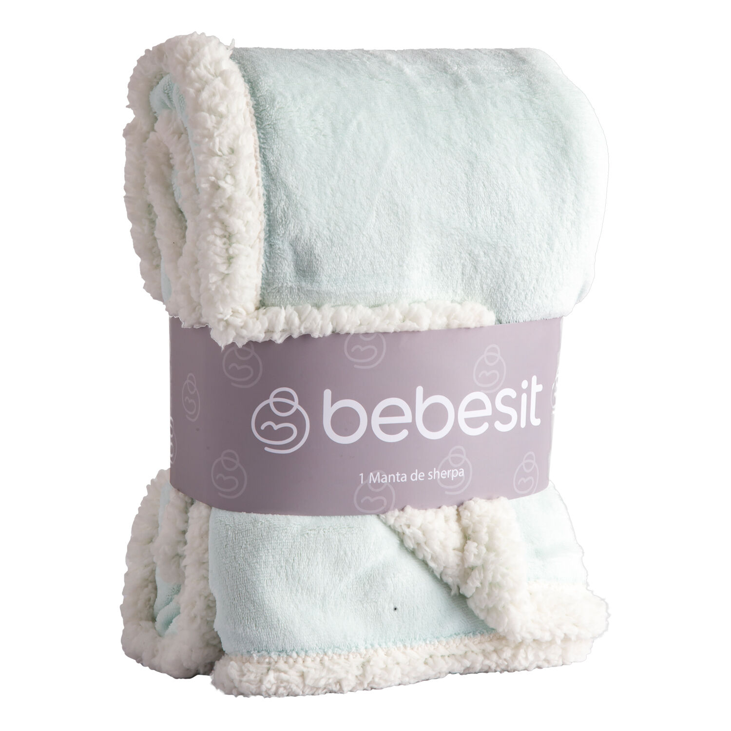 Manta Sherpa Bebe Hipoalerg&eacute;nica 91*127 Cm Celeste Bebesit image number 0.0