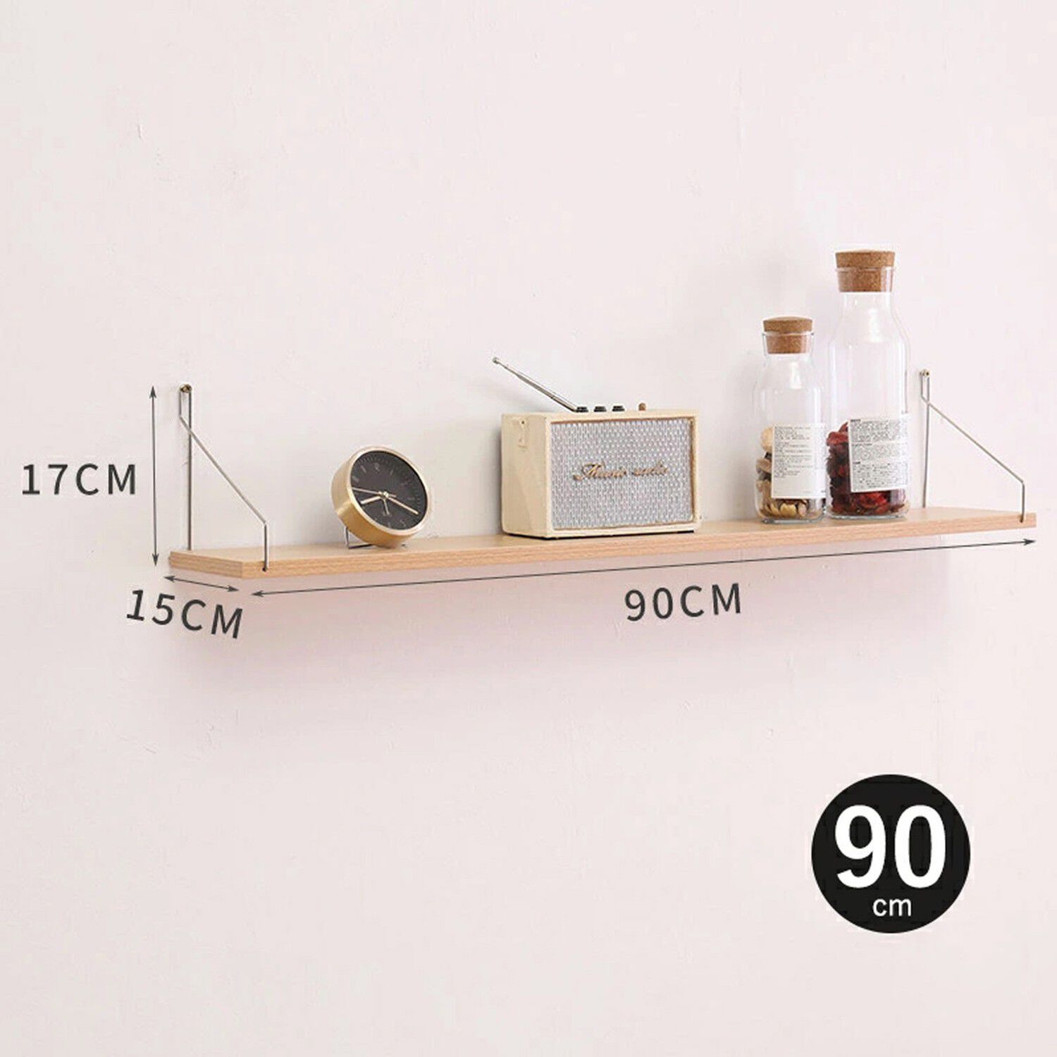 Estantes Flotantes De Madera Para Dormitorio Cocina Ba&ntilde;o 4pcs image number 5.0
