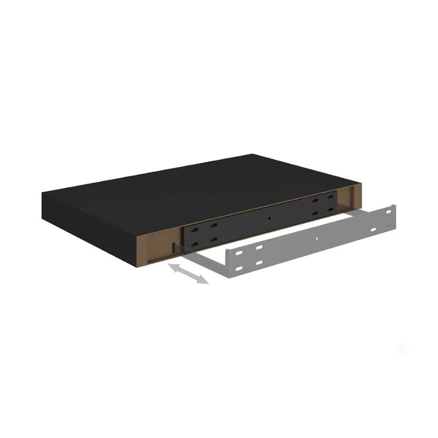 Repisa Flotante Negra Minimalista Estante Organizador Pared 40cm image number 3.0