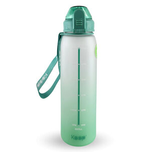 Botella Keep Agua 1 Litro Deportes Outdoor Marcador Ml Turquesa