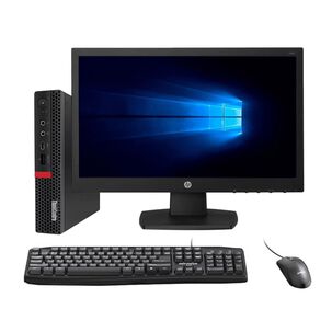 Kit Monitor + Mini Pc Lenovo M720q Tff (i5-8va 16gb 512gb Ssd) Reacondicionado Grado A
