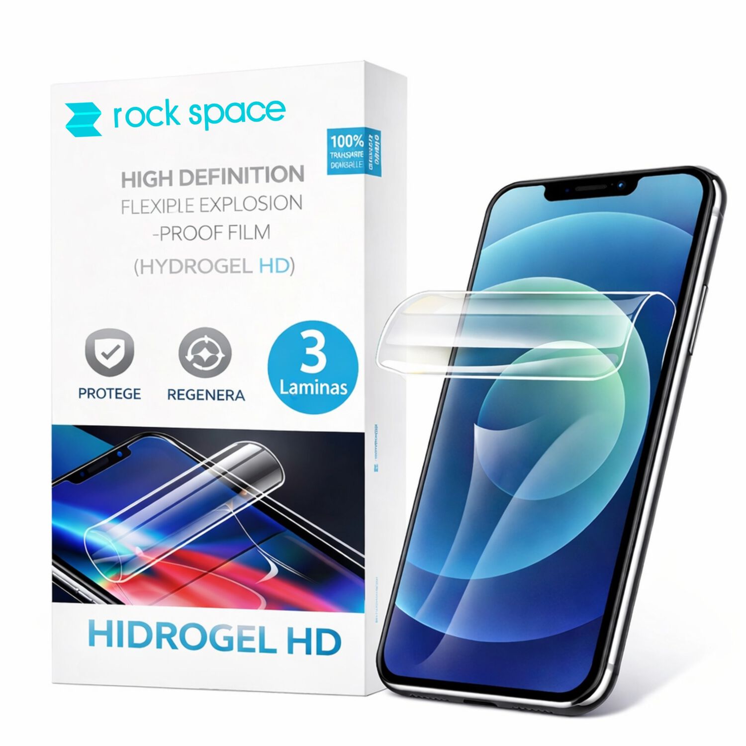 Pack 3 Hidrogel Rock Space Hd Para Motorola Moto G41 image number 10.0