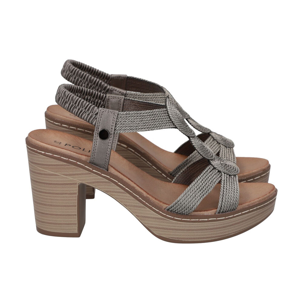 Sandalia Mujer Plata Camila Police image number 2.0