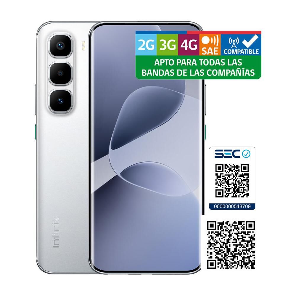 Smartphone Infinix Hot 60 Pro+ / 256 GB / Titanium Silver / Liberado image number 5.0