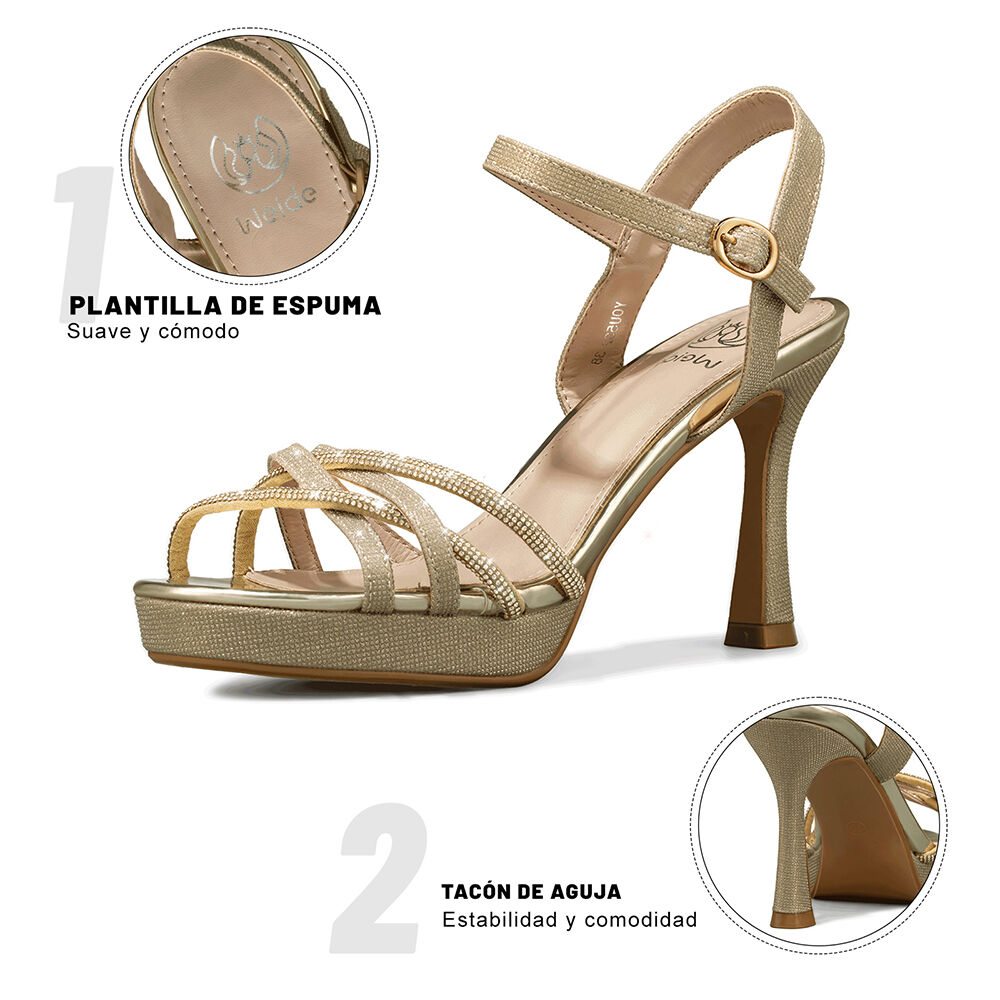 Sandalia Taco Alto Fiesta Mujer Weide You532 image number 6.0