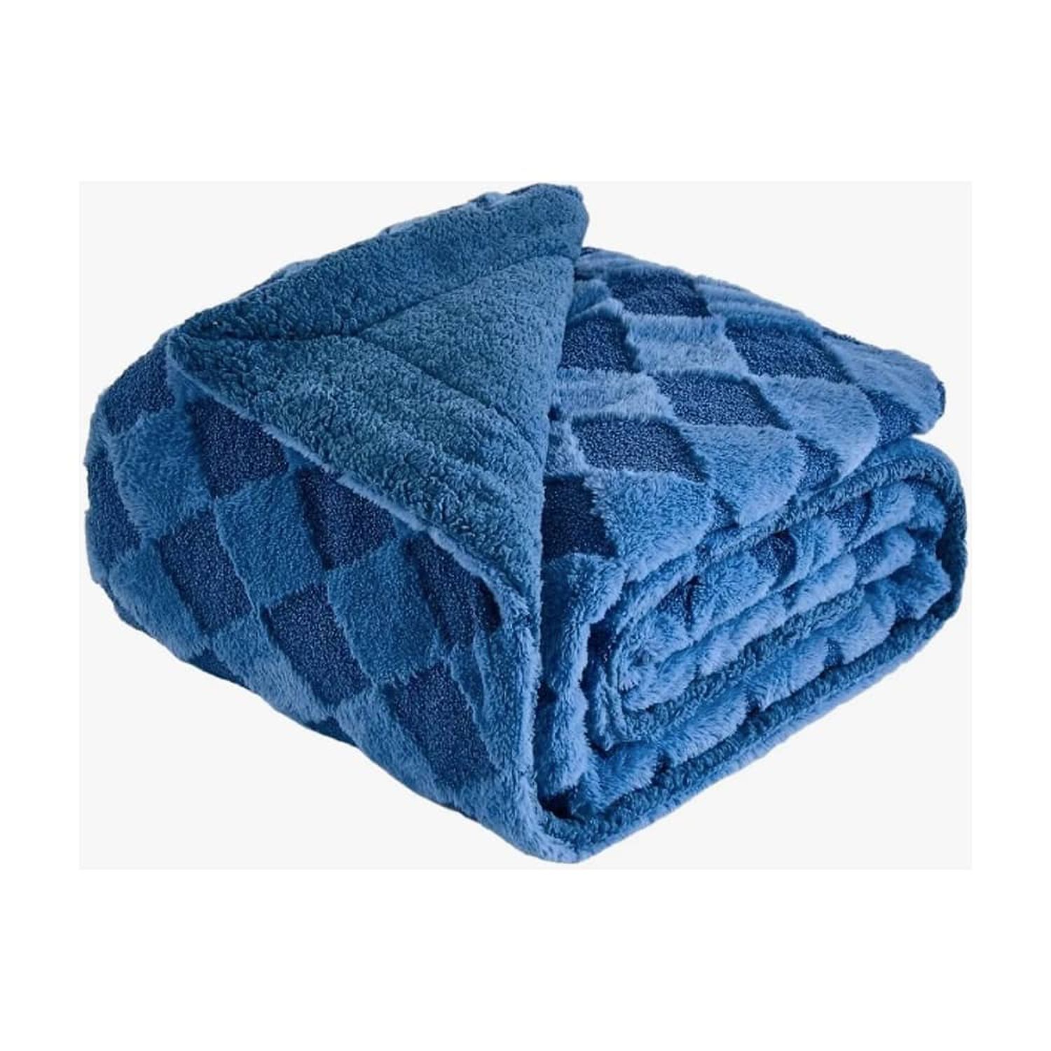 Cobertor Sherpa 2 Plazas Azul image number 0.0