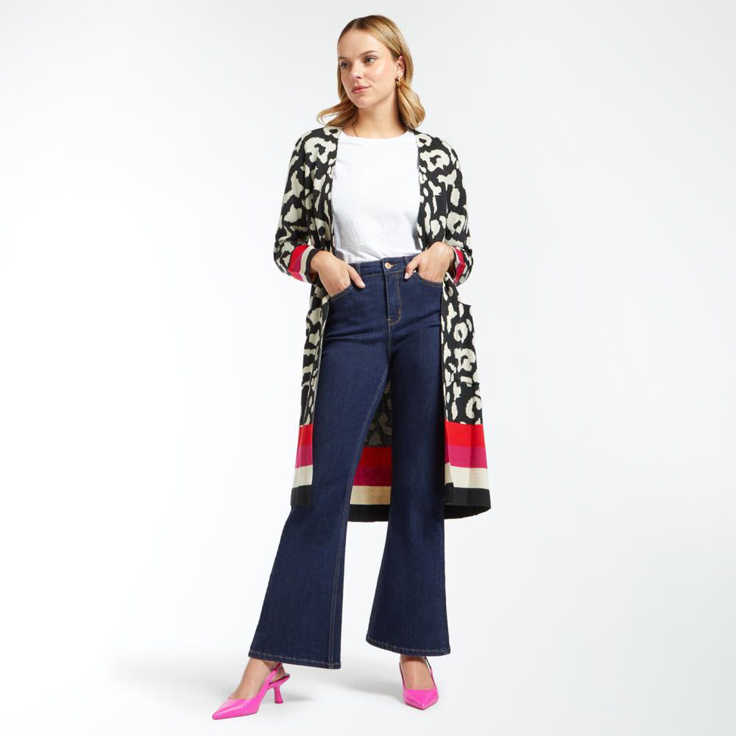 Jeans Tiro Alto Flare Mujer Kimera image number 1.0