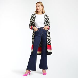Jeans Tiro Alto Flare Mujer Kimera