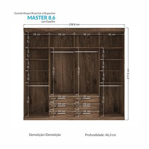 Cl&oacute;set Altavision Master 8,6 C / 8 Puertas / 6 Cajones