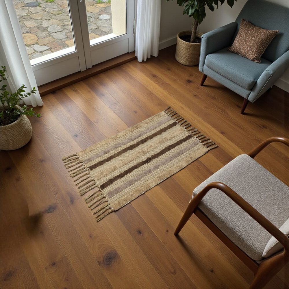 Bajada De Cama Bordada Kilim De Estilo Etnico 60x90cm Md76 image number 1.0