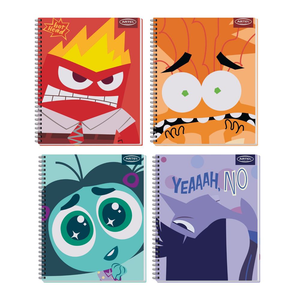 Pack 10 Cuadernos Espiral Personajes Colores 100 Hojas image number 2.0
