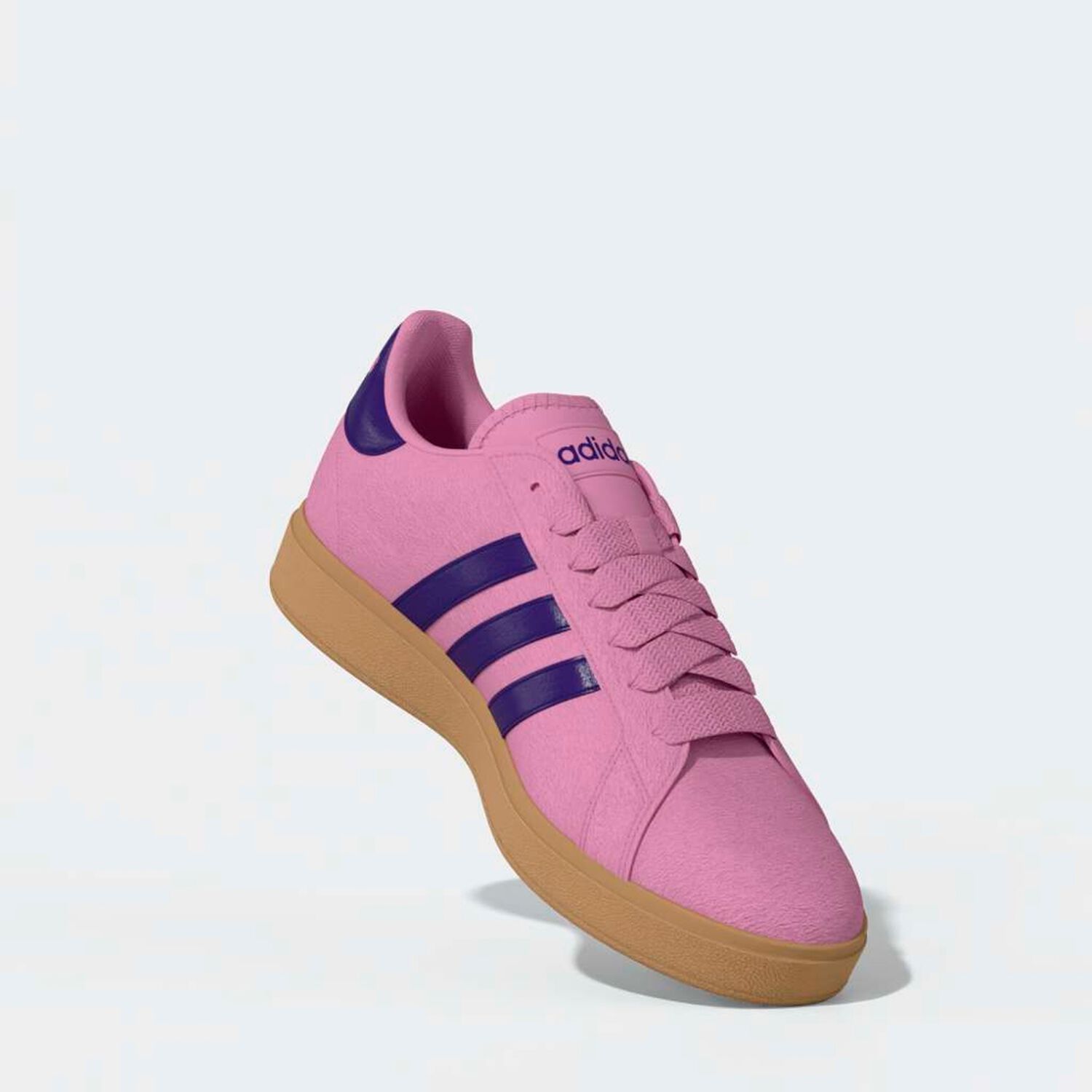 Zapatilla Urbana Mujer Adidas Grand Court Base 00s Rosado image number 4.0