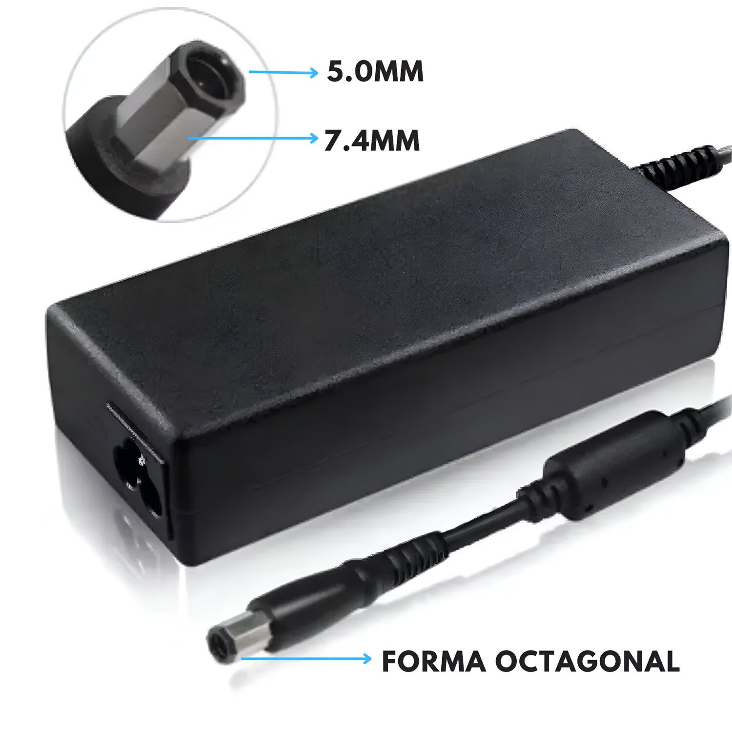 Cargador Notebook Para Equipos Dell 19.5v / 3.34a Octagonal image number 1.0