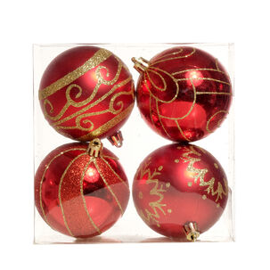 Esferas De Navidad Casaideal / 4 Piezas