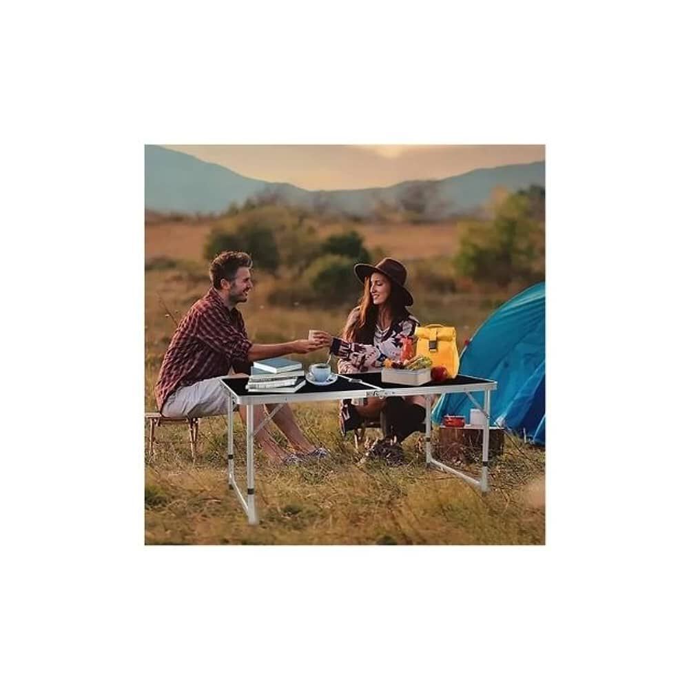 Mesa Plegable Tipo Portafolio 1.20 M Con 4 Sillas Port&aacute;tiles Color Verde image number 5.0