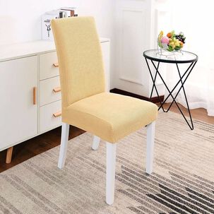 Funda Silla Polar Spandex Beige Comedor 90% Poliéster