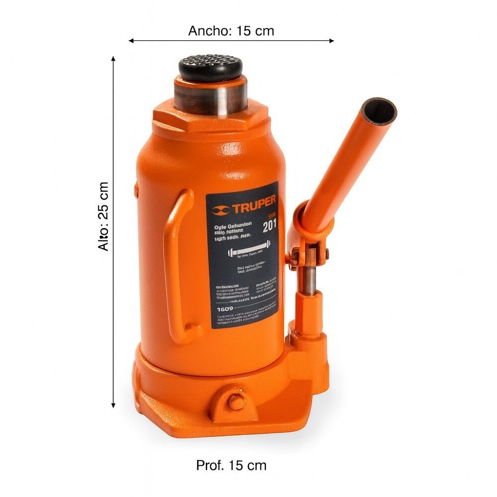 Gata Hidraulica 20 Tn Tipo Botella Truper Gat-20 image number 3.0