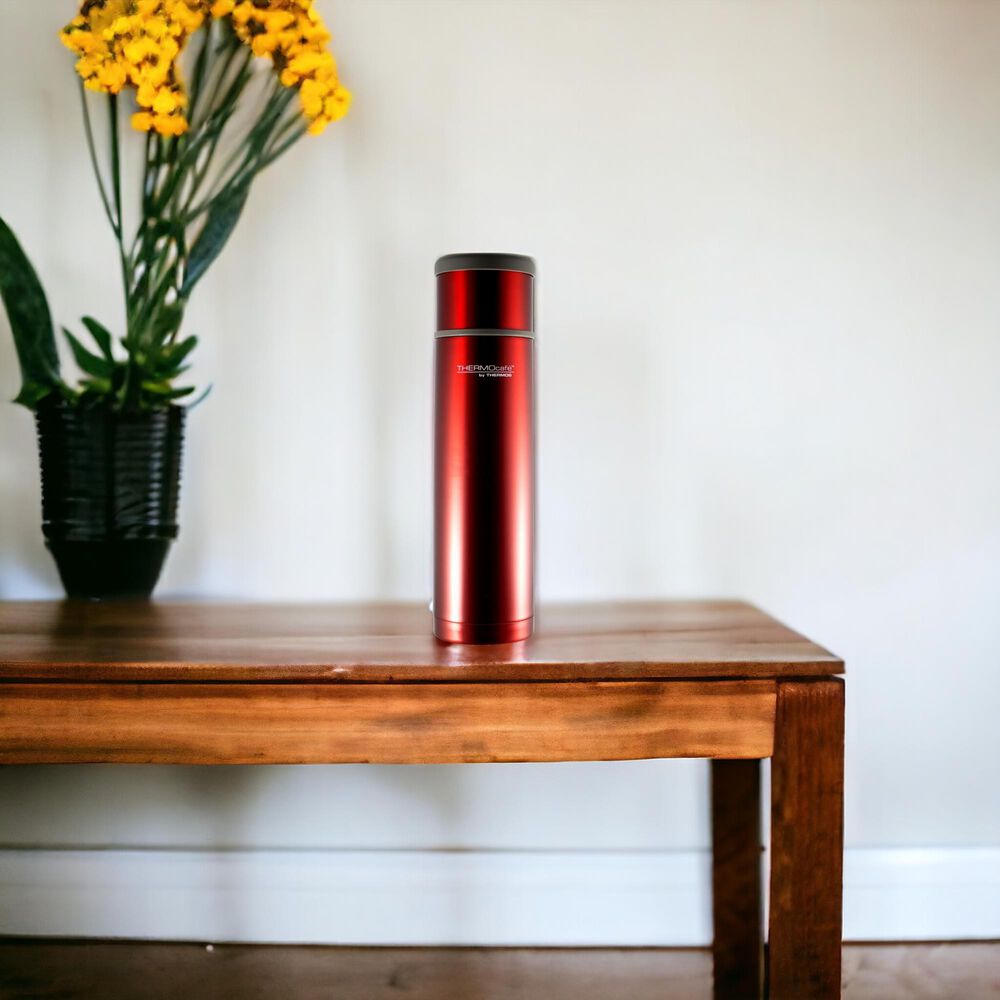 Termo Premium De Acero Inoxidable 1l Rojo Metalizado 12h/24h image number 1.0