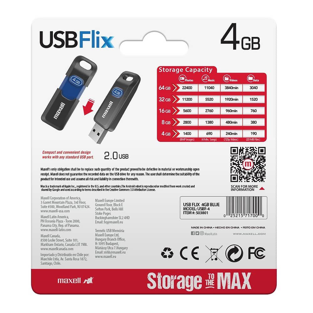 Pendrive Maxell Flix 4gb 2.0 image number 3.0
