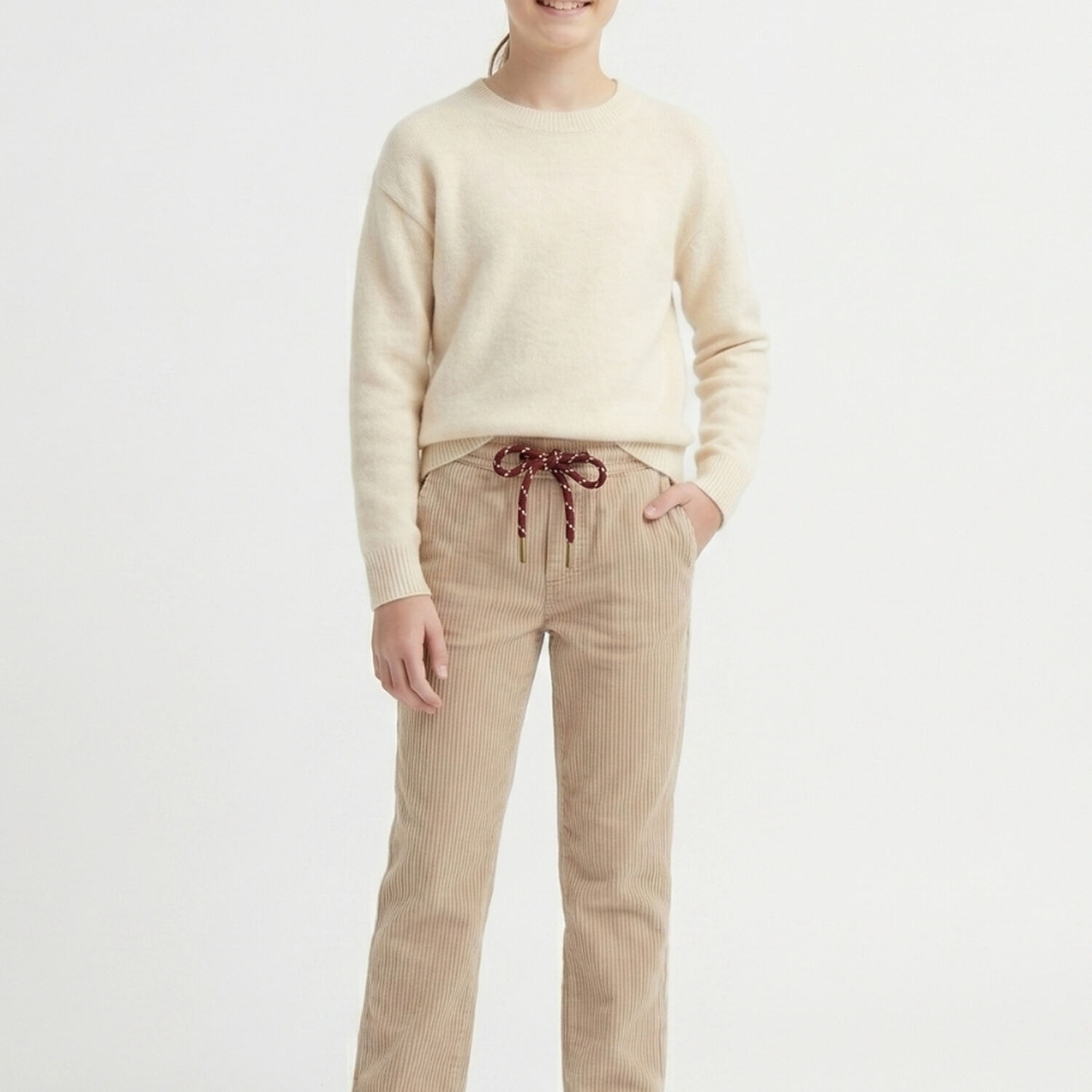 Pantalon Cotel Ni&ntilde;a Estilo Wide Leg Invierno image number 0.0