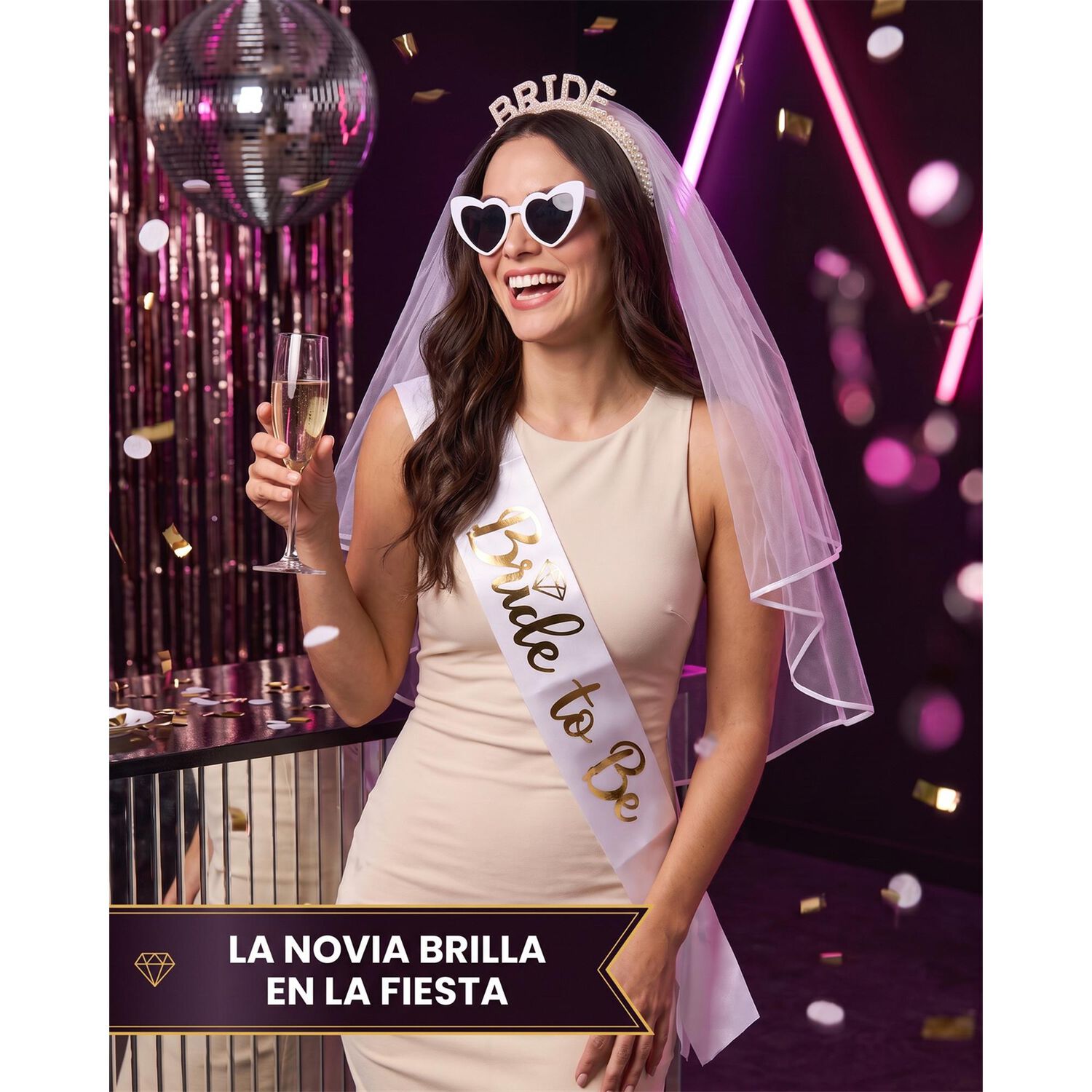 Kit Despedida Novia Bride To Be Velo Vanda image number 3.0