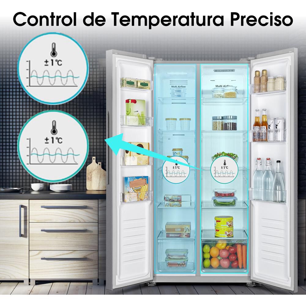 Refrigerador Side By Side No Frost Hisense Rc-56ws / 428 Litros / A+