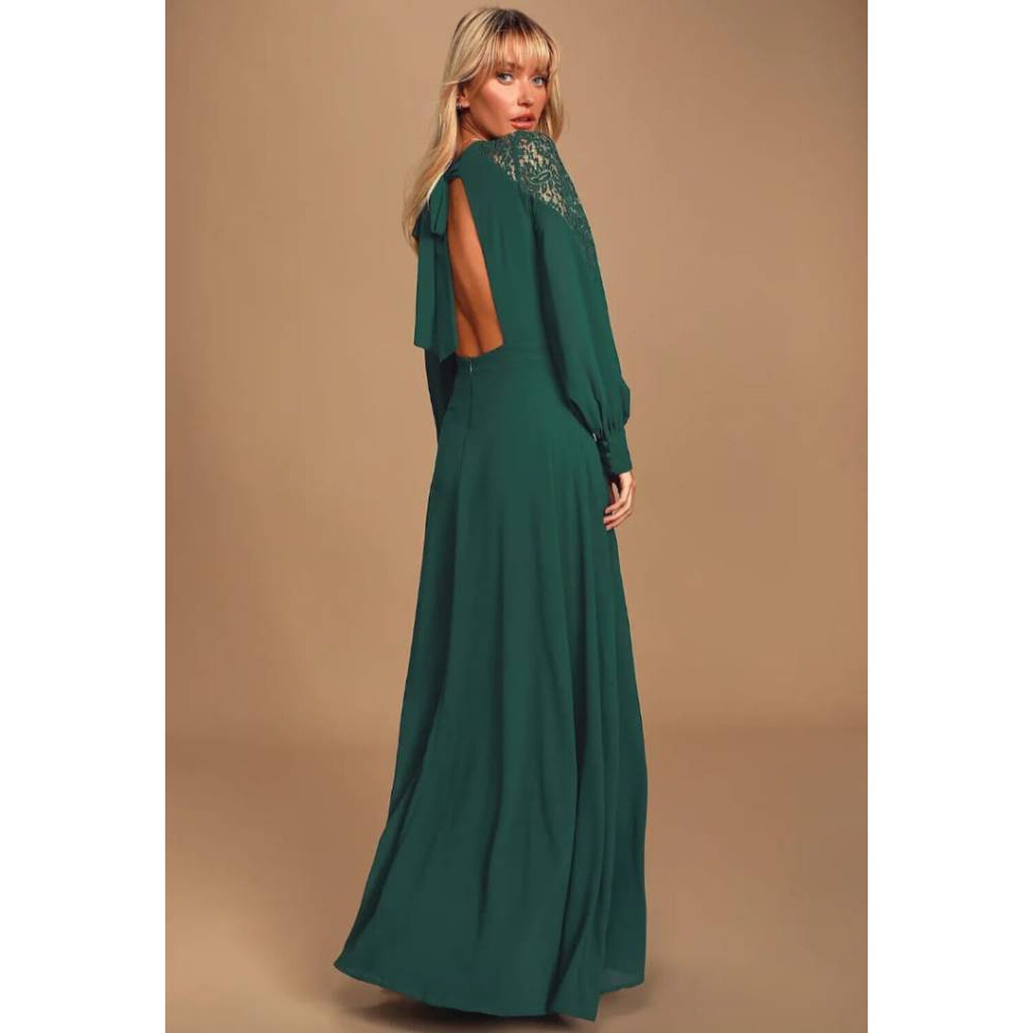 Vestido Maxi Color Verde Petroleo - Ignacia image number 1.0