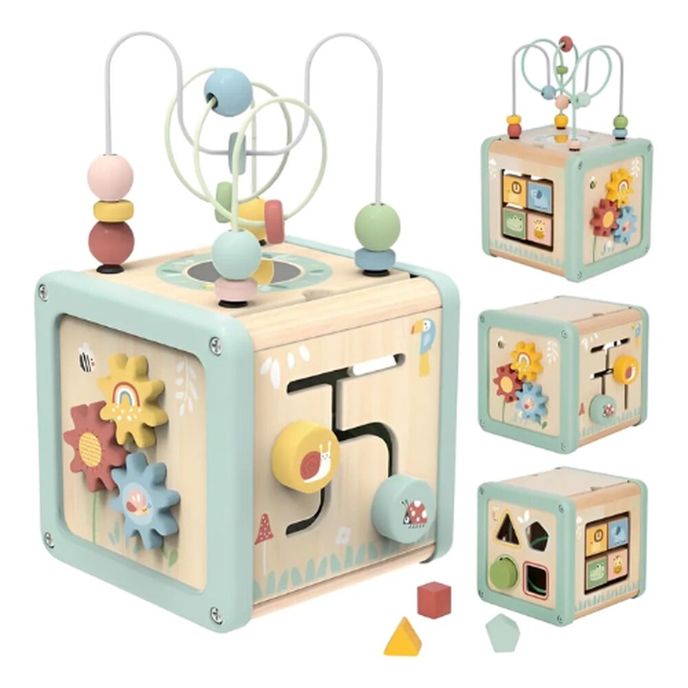 Cubo Didactico 5 En 1 Actividades Motricidad Juguete Bebés image number 0.0