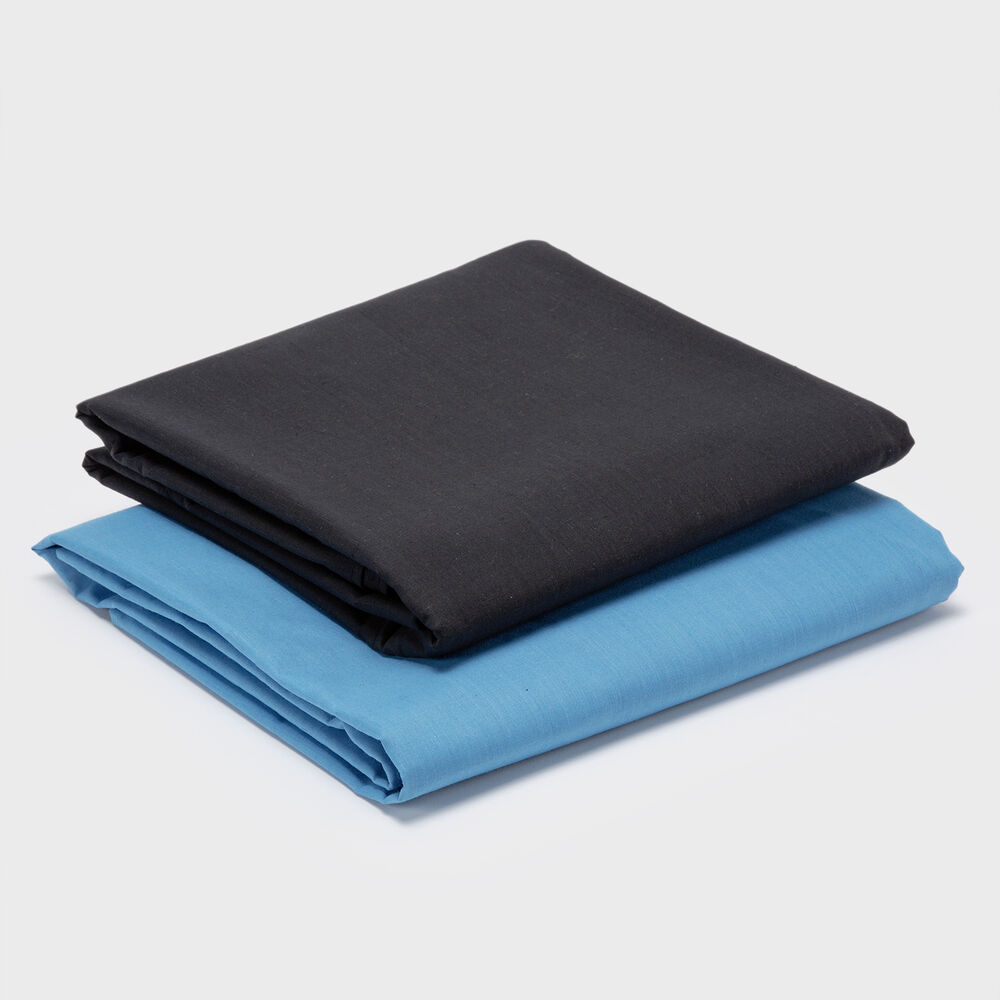 Pack 2 Sabanas Unicolor Arthome Negra + Calipso 1 Plaza 144 Hilos image number 0.0