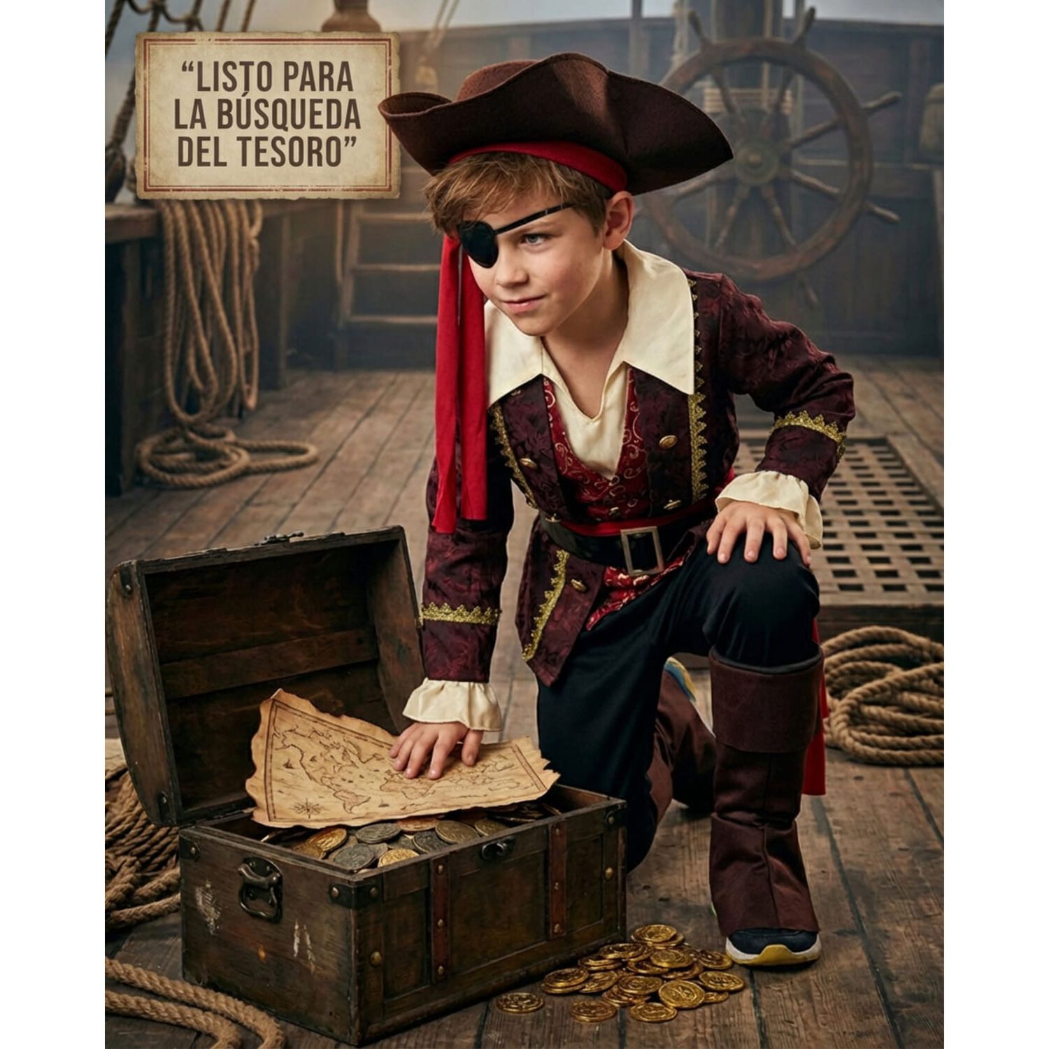 Disfraz Cosplay Pirata Corsario Piratas Infantiles Todos Ni&ntilde;o image number 38.0
