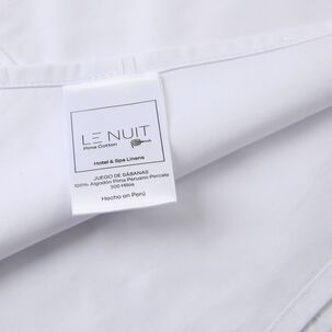 Sábanas King 300 Hilos Algodón Pima Peruano Percale Liso Bco